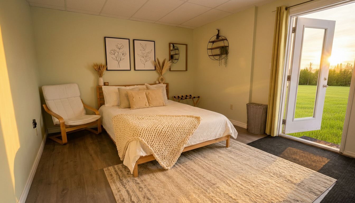 Beekeeper's room with garden door